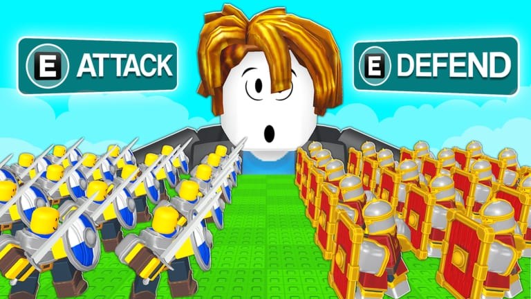 Command An Army attack and defend setup with two opposing infantry lines and on-screen orders